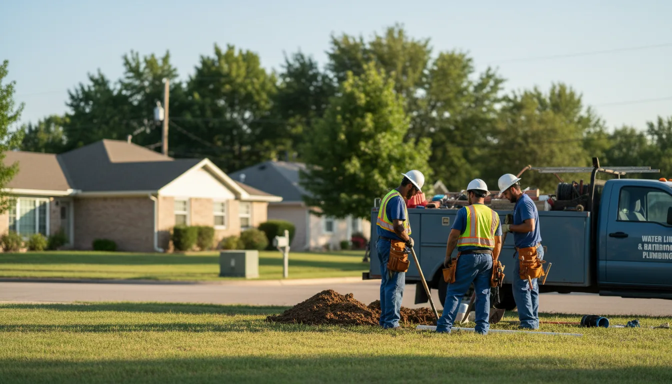 Residential water line and bathroom plumbing service in Treynor, IA